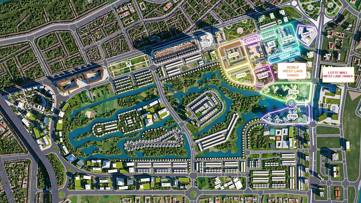 vị trí dự án noble west lake ha noi ciputra tây hồ
