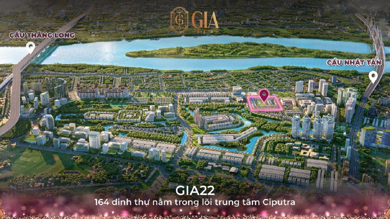 vị trí dự án gia22 by kita ciputra